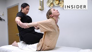 We Tried A Thai Massage  Insider Beauty [upl. by Bradwell]