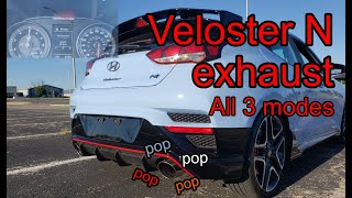 2020 Hyundai Veloster N Stock Exhaust  Normal Sport amp N Modes [upl. by Demp]