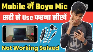 Boya Mic Mobile Mein Kaise Use Kare  How To Use Boya Mic In Mobile Boya Mic Not Working In Android [upl. by Joane]