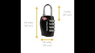 TSA Luggage Locks for Travel Safety how to reset and change pin code TSA Lock [upl. by Einehpets]