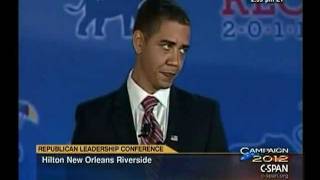 Obama Impersonator at Republican Leadership Conference [upl. by Suoicserp]