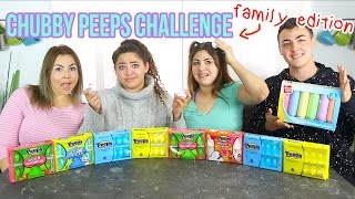 CHUBBY BUNNY CHALLENGE  PEEPS EDITION  FUN EASTER CHALLENGES WITH FAMILY [upl. by Teryl]