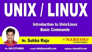 UNIXLinux  Basic Commands  UNIX Tutorial  Mr Subba Raju [upl. by Ia]