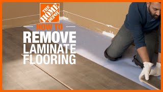 How to Remove Laminate Flooring  The Home Depot [upl. by Silrak]