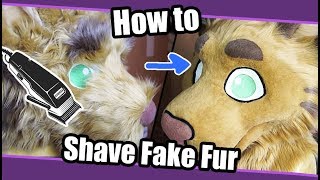 Tutorial 77 Shaving Fake Fur on Fursuits [upl. by Kreindler]