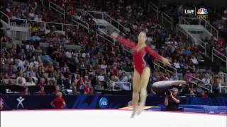 Aly Raisman Floor Exercise 2016 Olympic Trials Day 1 [upl. by Ititrefen]