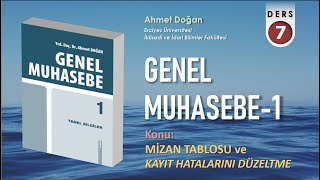 GENEL MUHASEBE 1  Mizan Tablosu ve Kayıt Hatalarını Düzeltme [upl. by Recneps212]