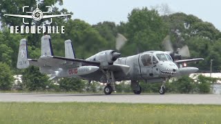 Grumman OV1D Mohawk Arrival amp Walk Around  Hickory Aviation Museum [upl. by Nairim]