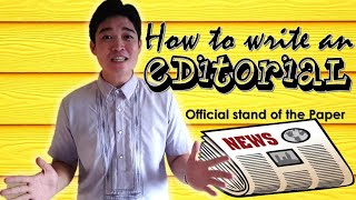 WRITING AN EDITORIAL I Elearning Series I JERIC CABUG [upl. by Flieger158]