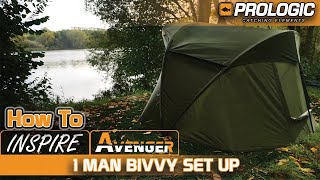 Prologic Inspire amp Avenger 1 Man Bivvies How To Set Up  Carp Fishing [upl. by Bremen]