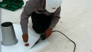 AtlasApex Roofing Inc  Cone Install on TPO [upl. by Tay756]