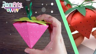 caja de regalo FRESA fácil  DIY  Easy STRAWBERRY gift box [upl. by Zetnahs]