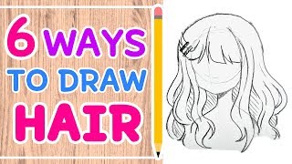 ☆ HOW TO DRAW 6 HAIRSTYLES  Easy Tutorial ☆ [upl. by Alver]