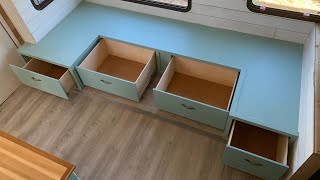 How To DIY RV DinetteCouchBedStorage [upl. by Meehaf]