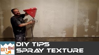 How to spray Texture on Walls amp Ceilings  DIY Hopper Gun Tips [upl. by Bacon]