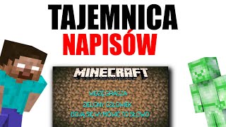 TAJEMNICA KOŃCOWYCH NAPISÓW W MINECRAFT [upl. by Eilime]