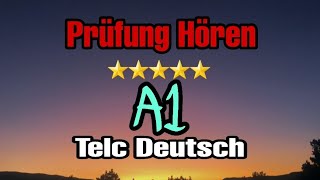 Prüfung Hören 🇩🇪 DTZ 💢 Deutsch Niveau A1 Modell 1 🤗🤙 [upl. by Keraj]