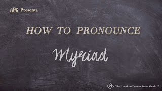 How to Pronounce Myriad Real Life Examples [upl. by Sayer]