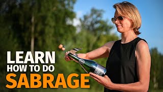 How to Do Sabrage Open Champagne Bottle With Sabre [upl. by Eahsed]