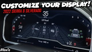 How To Customize Your 2022 Sierra amp Silverado Gauge Cluster [upl. by Rehprotsirhc]