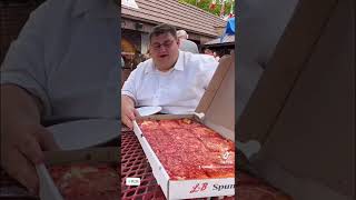 Real Life Peter Griffin goes to Brooklyns LampB Spumoni Gardens pizza brooklyn nyc [upl. by Sherrod]