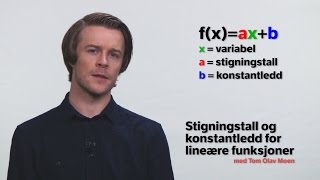 Stigningstall og konstantledd for lineære funksjoner [upl. by Adnohsat]