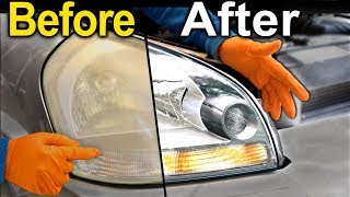 How To Restore Headlights PERMANENTLY  Better Than a BRAND NEW Headlight [upl. by Kenney487]