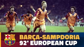 💥🏆 FIRST CHAMPIONS LEAGUE Barça 10 Sampdoria  EXTENDED HIGHLIGHTS [upl. by Ynohtnakram699]