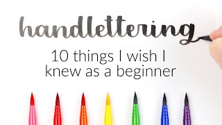 Beginner Hand Lettering Tutorial  10 Things I Wish I Knew As A Beginner  Learn How To Hand Letter [upl. by Aitam]