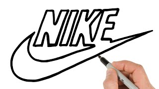 How to Draw Nike Logo  Logo Drawings Tutorial [upl. by Ygief732]