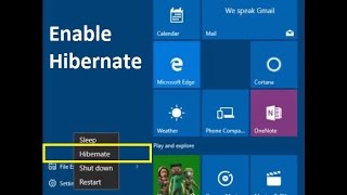 How to Enable Hibernate in windows 10  Howtosolveit [upl. by Nnylanna]