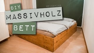 DIY Bett aus Massivholzbett selbst bauen houselife [upl. by Wilkins]