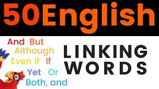 50 English Linking Words  LEARN ENGLISH CONJUNCTIONS  Beginner [upl. by Anyal]