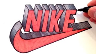 How to Draw Nike Logo in 3D  Best on Youtube [upl. by Schifra]