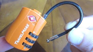 How to Reset a Cable Lock TSA Combo [upl. by Bigford]