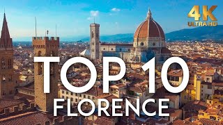 TOP 10 Things to do in FLORENCE  Italy Travel Guide 4K [upl. by Nayek]