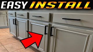 How to Install Kitchen Cabinet Handles EASY DIY [upl. by Reinald]