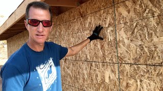 12x24 DIY Shed Build Part 5  Wall Sheathing [upl. by Atiseret]