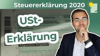 Steuererklärung 2020  USt Erklärung ausfüllen [upl. by Stedt]