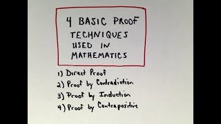 ❖ Four Basic Proof Techniques Used in Mathematics ❖ [upl. by Blanchette122]