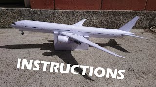 Boeing 777 Papercraft Instructions [upl. by Odele]