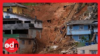 SHOCKING Footage Shows the Landslide that Hit Brazilian City [upl. by Eentihw]