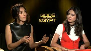 Gods of Egypt Elodie Yung quotHathorquot amp Courtney Eaton quotZayaquot Exclusive Interview  ScreenSlam [upl. by Ahsyat]