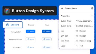 Buttons Design System How to Create a Button UI Library with variants and Component Properties [upl. by Liane]