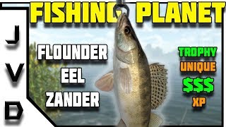 Fishing Planet TIPS  Flounder Eel Zander  Make Money amp XP  GhentTerneuzen Canal  Netherlands [upl. by Navis]