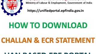 How to download Challan and ECR statement [upl. by Aihsilat]