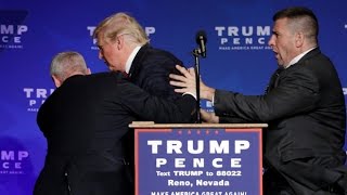 Donald Trump rushed off stage during rally in Nevada [upl. by Ashia]