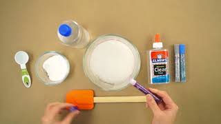 Creando slime con goma transparente Elmers [upl. by Hehre]