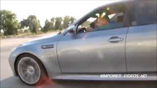 MercedesBenz C63 AMG vs BMW E60 M5 Rolling ᴴᴰ [upl. by Cyrilla348]