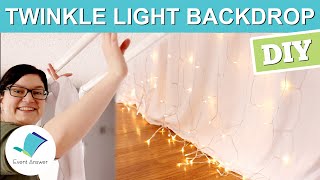 How to Make a Twinkle Light Backdrop  Fairy Light Backdrop [upl. by Lourdes]